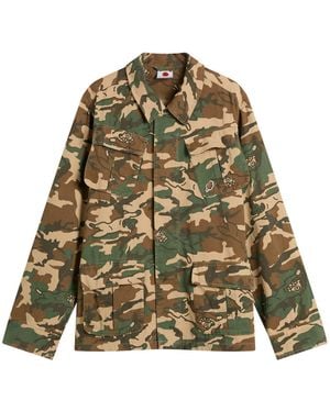 ICECREAM Running Dog Jungle Fatigue Field Jacket - Green