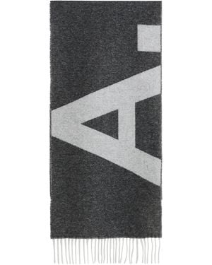 A.P.C. Malo Logo Scarf - Grey