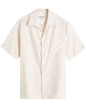 Maison Margiela Stripe Short Sleeve Shirt - Natural