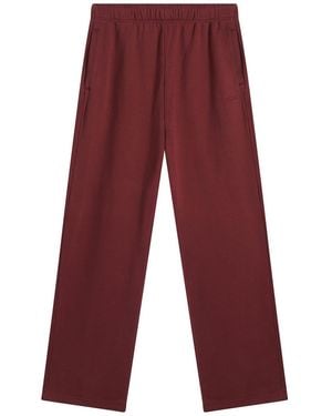 Skims Cotton Fleece Classic Straight Leg Pant - Red