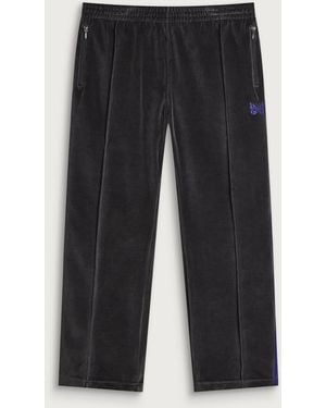 Needles Velour Narrow Track Trousers - Black