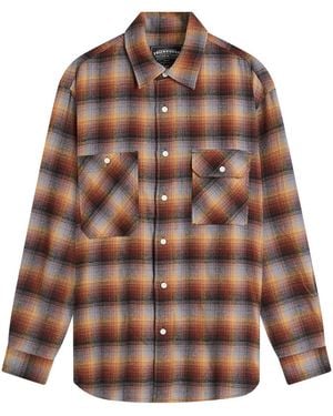 FRIZMWORKS Flannel Check Work Shirt - Brown