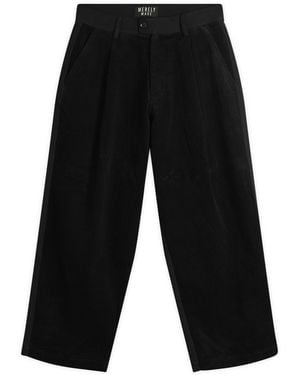 Merely Made Wide Leg Cord Trousers - Black
