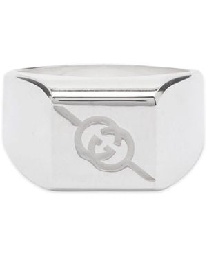 Gucci Tag Ring 10Mm - White