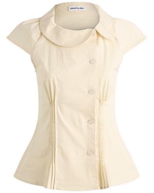 Peachy Den Missy Asymmetric Stretch Blouse Presented By End - Natural