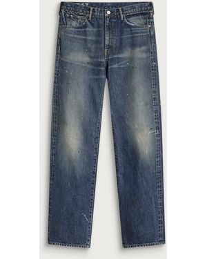 Visvim Social Sculpture 03 Wide Damaged Jeans - Blue