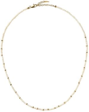 Missoma Micro Pearl Beaded Necklace - Metallic