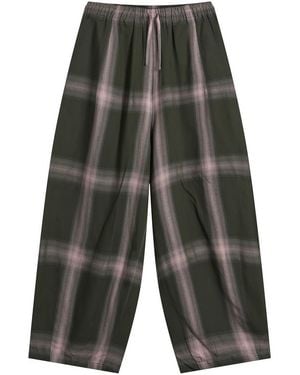 Needles H.D Rayon Plaid Trousers - Grey