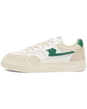 Stepney Workers Club Pearl S-Strike Leather Trainer - White