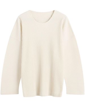 Homme Plissé Issey Miyake Homme Plissé Curve Long Sleeve Top - White