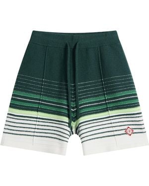 CASABLANCA Boucle Stripe Short - Green