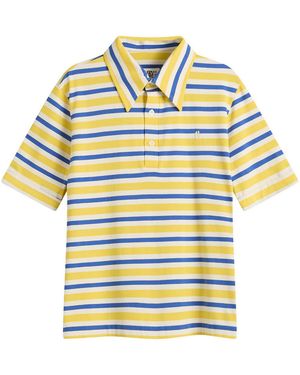 Maison Margiela Mm6 Stripe Polo Shirt - Yellow
