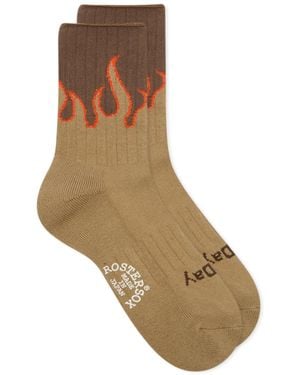 Rostersox Fire Socks - Brown