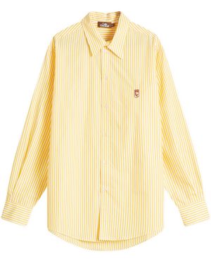 Late Checkout Striped Western Shirt - Yellow