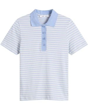 Samsøe & Samsøe Saella Short Sleeve Polo Top - Blue