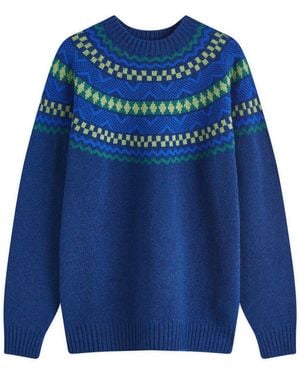 COUNTRY OF ORIGIN Soho Fairisle Knit Jumper - Blue