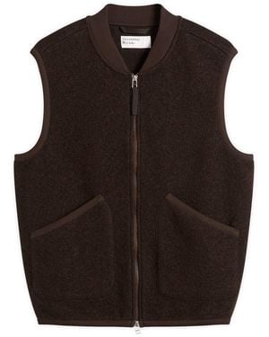 Universal Works Presented By End. Wool Fleece Zip Waistcoat - Black