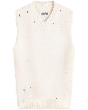 Maison Margiela Numbers Print Vest - White