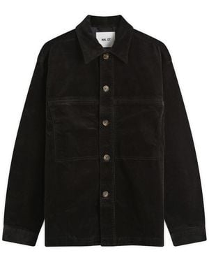 NN07 Isak Corduroy Overshirt - Black