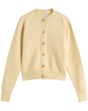 Baserange Tier Merino Wool Cardigan - Natural