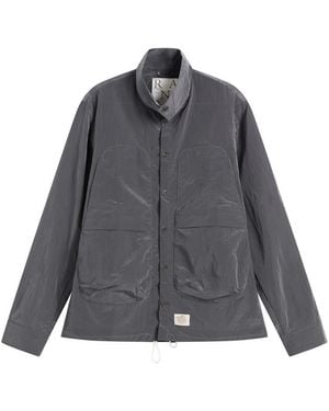 RANRA Epitome Shiny Nylon Overshirt - Gray