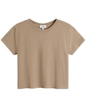 Agolde Adine Shrunken T-Shirt - Brown