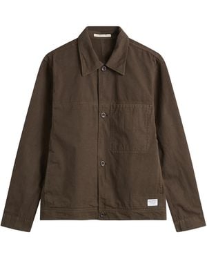 Norse Projects Arresskov Compact Cotton Shirt Jacket - Brown