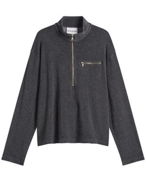 MKI Miyuki-Zoku Towelling Quarter Zip - Grey