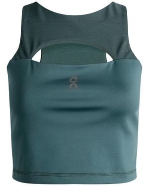 On Shoes Train Volt Crop Top - Green