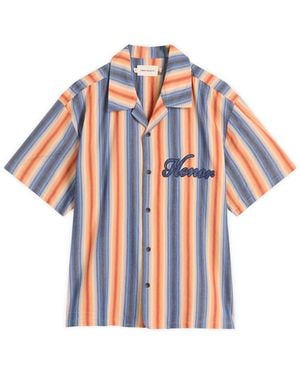 Honor The Gift Auto Shop Camp Shirt - Blue