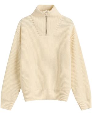 Girls Of Dust Fly Deck Zip Jumper - Natural