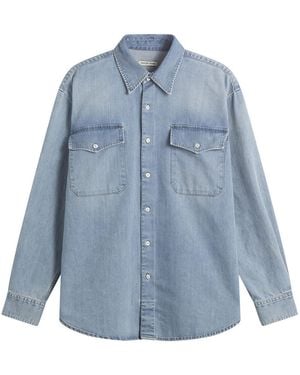 Carter Young Washed Denim Utility Hugo Shirt - Blue