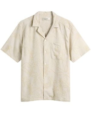 Forét Peer Embroidery Regular Fit Ss Shirt - Natural
