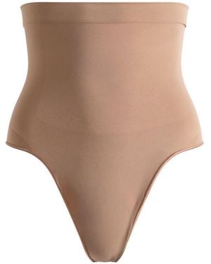 Skims Seamless Sculpt High Waist Thong - Brown