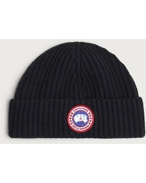 Canada Goose Cashmere Blend Rib Toque Beanie - Blue