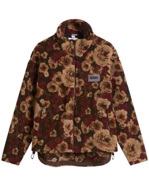 Napapijri X Martine Rose Jacquard Fleece Jacket - Brown
