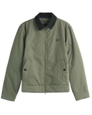 Fred Perry Cotton Caban Jacket - Green