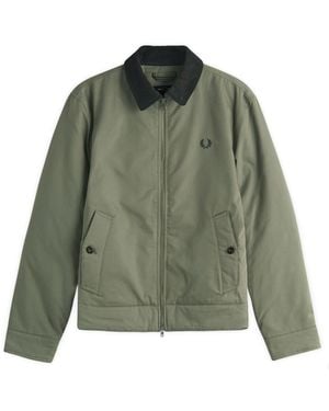 Fred Perry Cotton Caban Jacket - Green
