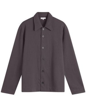 Lady White Co. Francisco Button Down Sweatshirt - Purple