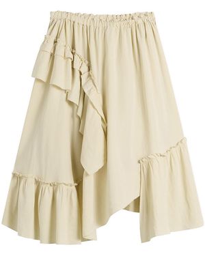 YMC Draped Midi Skirt - Natural
