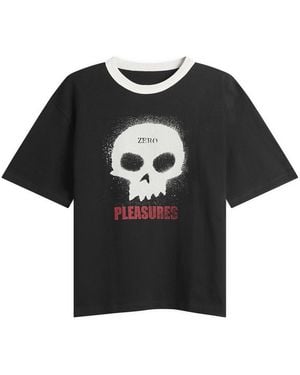 Pleasures X Zero Single Skull Heavyweight T-Shirt - Black