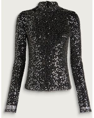 Isabel Marant Étoile Lou Sequin Long Sleeve Top - Black