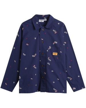 Service Works Paisley Front Of House Jacket - Blue