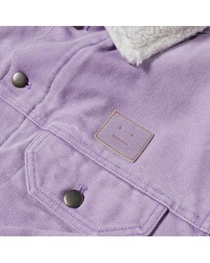 Acne Studios Orsan Padded Canvas Face Jacket - Purple