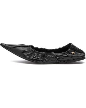 Anine Bing Nadine Flat Court Shoes - Black