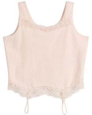 Maison Margiela Mm6 Lace Cami Top - Pink