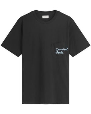 Universal Works Print Pocket T-Shirt - Black