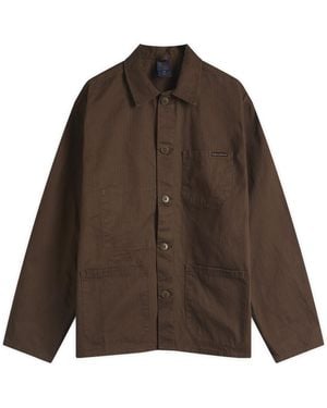 Nudie Jeans Buddy Herringbone Chore Jacket - Brown