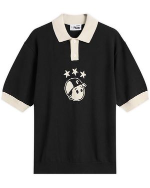 Pawa Speed Sports Footie Knit Polo - Black