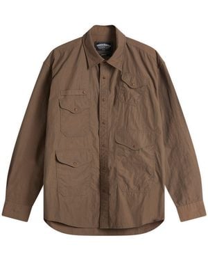 FRIZMWORKS Nylon Utility Overshirt - Brown
